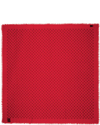 Женский красный шелковый шарф от Gucci