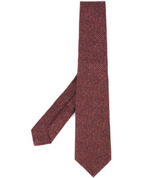 Мужской красный шерстяной галстук с принтом от Kiton