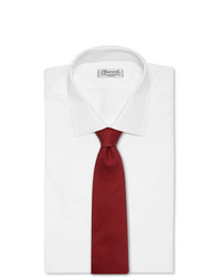 Мужской красный шерстяной галстук от Drake's