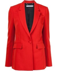 Женский красный шерстяной пиджак от Givenchy