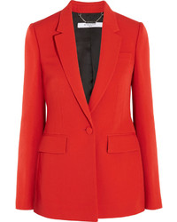 Женский красный шерстяной пиджак от Givenchy