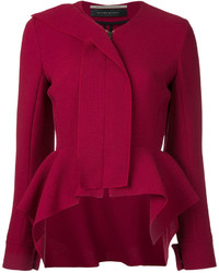 Женский красный шерстяной пиджак от Roland Mouret
