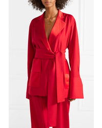Женский красный шерстяной пиджак от Michael Lo Sordo