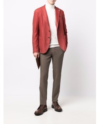 Мужской красный шерстяной пиджак от Manuel Ritz