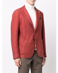 Мужской красный шерстяной пиджак от Manuel Ritz