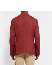 Мужской красный шерстяной пиджак от Incotex Red