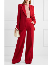 Женский красный шерстяной пиджак от Victoria Beckham