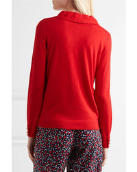 Женский красный шерстяной свитер от Vanessa Seward