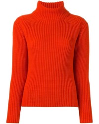 Женский красный шерстяной свитер от Odeeh