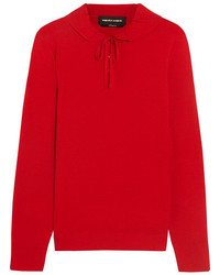 Женский красный шерстяной свитер от Vanessa Seward