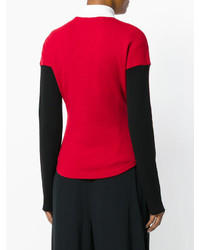 Женский красный шерстяной свитер от Versus