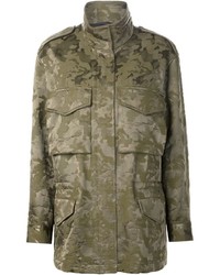 Куртка в стиле милитари с камуфляжным принтом