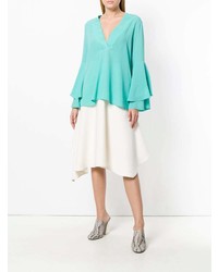 Мятная блузка с длинным рукавом от Ki6