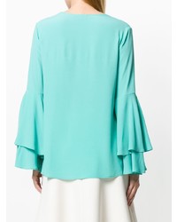 Мятная блузка с длинным рукавом от Ki6