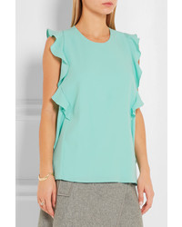 Мятная блузка с рюшами от Carven