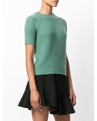 Женская мятная вязаная футболка от Max Mara