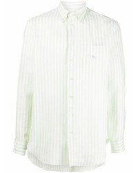 Мужская мятная классическая рубашка в вертикальную полоску от Etro