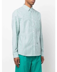 Мужская мятная классическая рубашка в вертикальную полоску от Isabel Marant