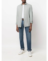 Мужская мятная классическая рубашка от Boglioli