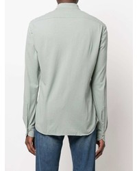 Мужская мятная классическая рубашка от Boglioli