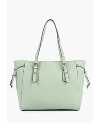 Мятная кожаная большая сумка от Fabretti
