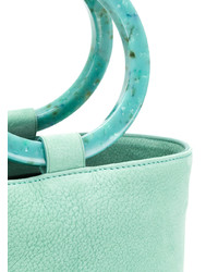 Мятная кожаная сумка-мешок от Simon Miller
