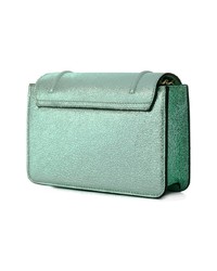 Мятная кожаная сумка через плечо от Visone
