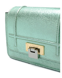 Мятная кожаная сумка через плечо от Visone