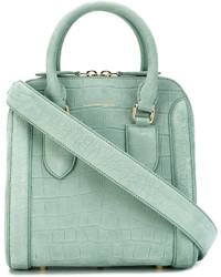 Женская мятная кожаная сумка от Alexander McQueen
