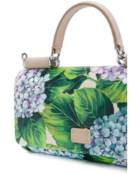 Женская мятная кожаная сумка от Dolce & Gabbana