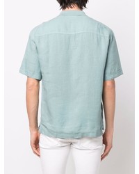 Мужская мятная льняная футболка-поло от Z Zegna
