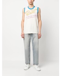 Мужская мятная майка с принтом от Diesel