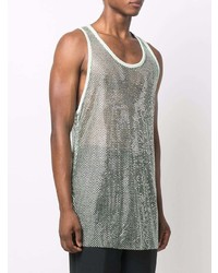 Мужская мятная майка с украшением от Ami Paris