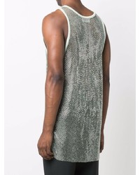 Мужская мятная майка с украшением от Ami Paris