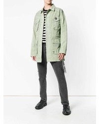 Мятная полевая куртка от Philipp Plein