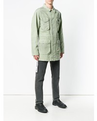 Мятная полевая куртка от Philipp Plein