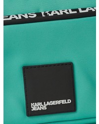 Мужская мятная поясная сумка из плотной ткани от KARL LAGERFELD JEANS