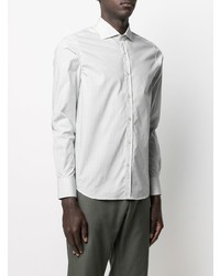 Мужская мятная рубашка с длинным рукавом с геометрическим рисунком от Canali
