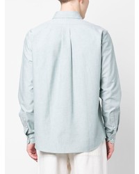 Мужская мятная рубашка с длинным рукавом с цветочным принтом от Kenzo