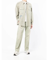 Мужская мятная рубашка с длинным рукавом от VISVIM