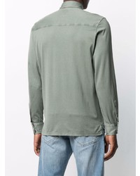 Мужская мятная рубашка с длинным рукавом от Fedeli