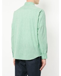 Мужская мятная рубашка с длинным рукавом от Loveless
