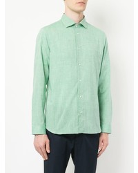 Мужская мятная рубашка с длинным рукавом от Loveless