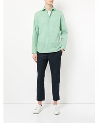 Мужская мятная рубашка с длинным рукавом от Loveless