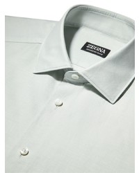 Мужская мятная рубашка с длинным рукавом от Zegna