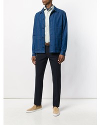 Мужская мятная рубашка с длинным рукавом от Doppiaa