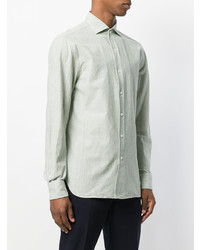 Мужская мятная рубашка с длинным рукавом от Doppiaa