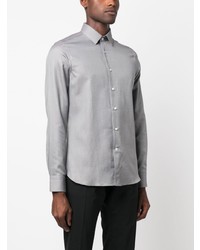 Мужская мятная рубашка с длинным рукавом от Canali