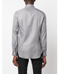 Мужская мятная рубашка с длинным рукавом от Canali