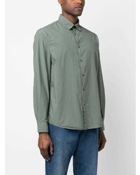 Мужская мятная рубашка с длинным рукавом от Sunspel